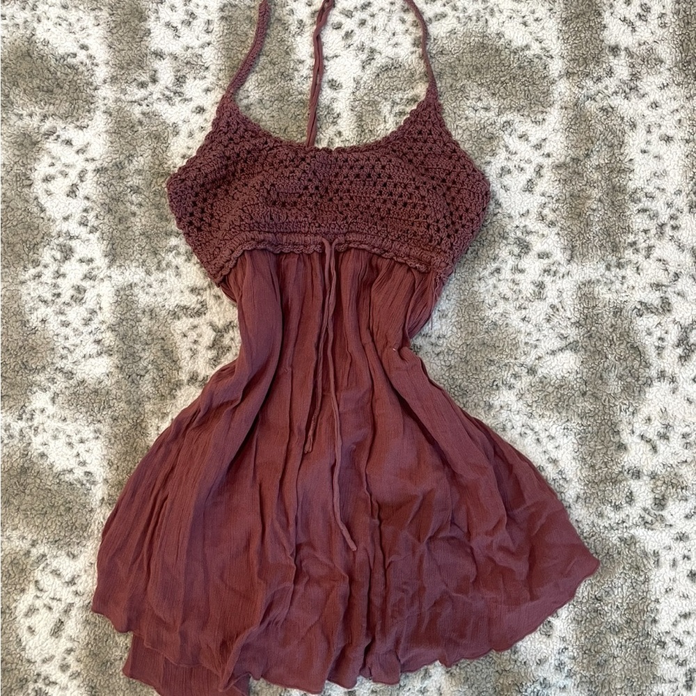 O'Neill Mauve crochet Alexis flowy dress
